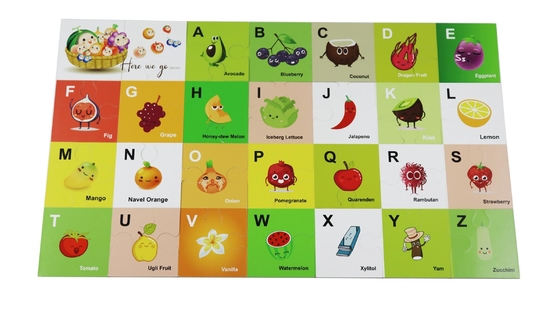 Çocuklar Kat Alfabesi Meyve Yapboz 5 Yaşındakiler İçin Eğitici Oyunlar Ve Yapbozlar