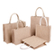 Bakkal Alışveriş Paketleme için Yeniden Kullanılabilir Baskılı Jüt Çantalar Bez Çuval Çanta