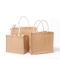 Bakkal Alışveriş Paketleme için Yeniden Kullanılabilir Baskılı Jüt Çantalar Bez Çuval Çanta